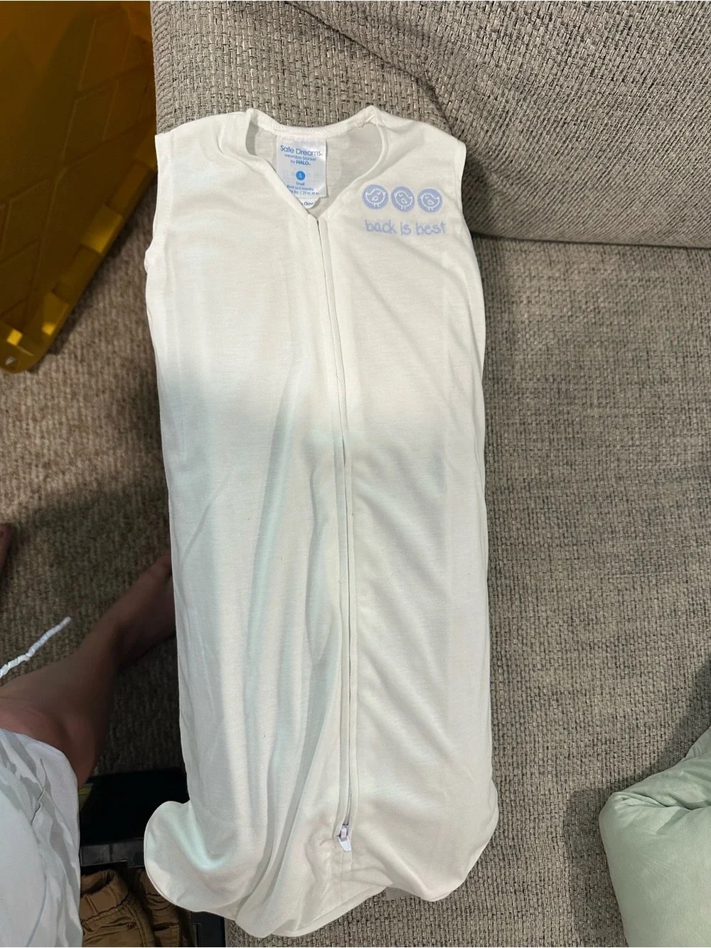 Halo Kids Wearable Blanket - White with Light Blue Accents